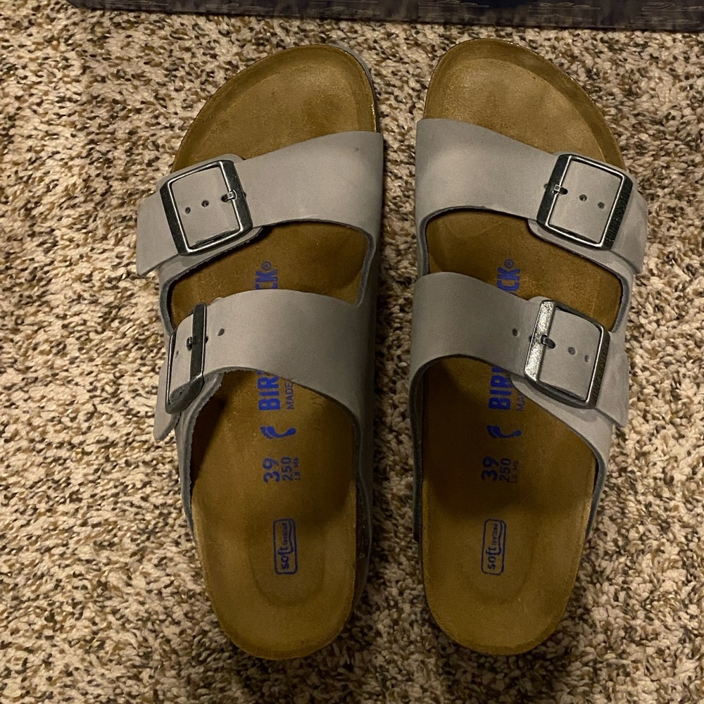 Birkenstock Light Gray Double Strap Sandals - Picture 5 of 6